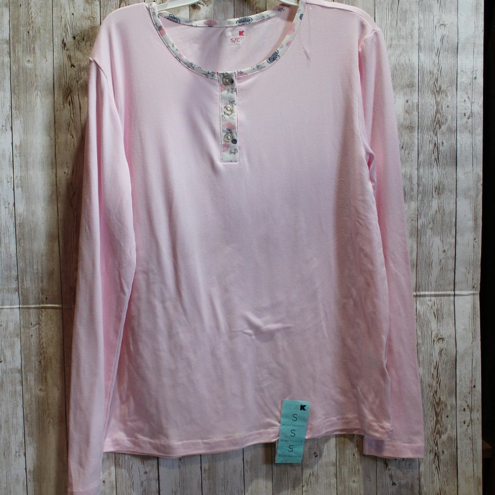 PinkK Pajama Top Pink Size Small